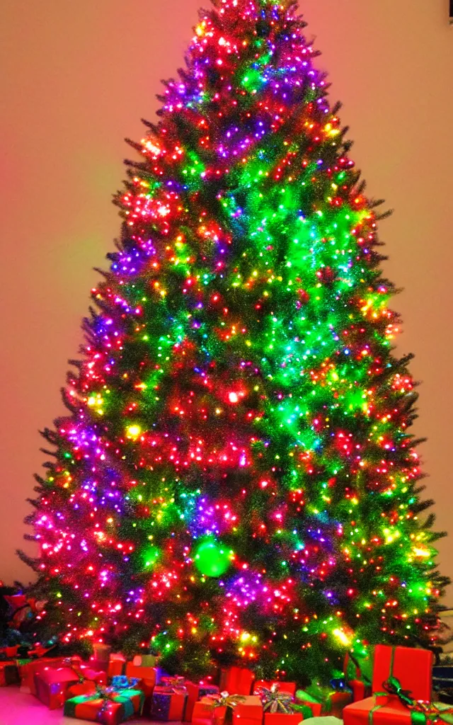 Prompt: psychedelic christmas tree