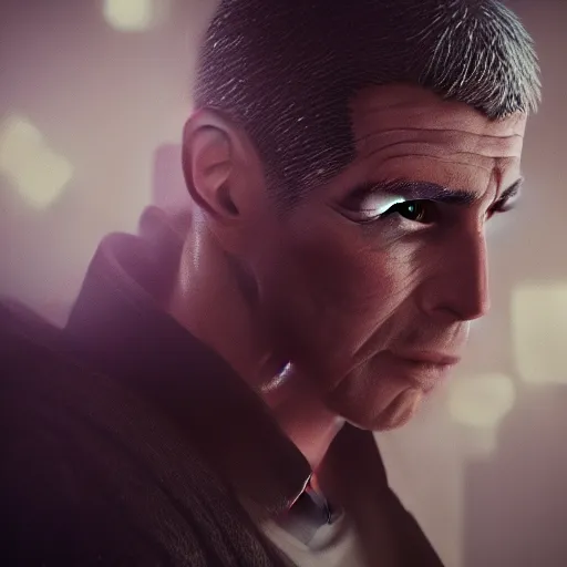 Image similar to Deckard from Bladerunner, concept art, ultra realism, photo realistic, cgsociety, octane render, artstationHD, artstationHQ, unreal engine, 4k, 8k