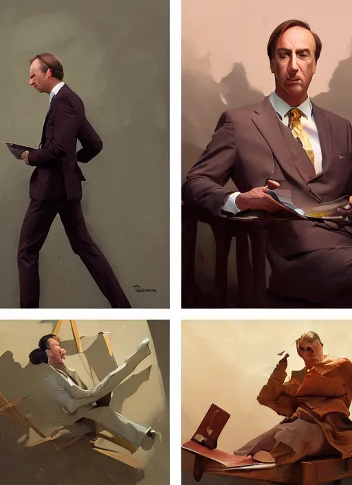 Prompt: portrait of saul goodman, portrait of saul goodman, portrait of saul goodman, lawyer clothing, painting by sargent and leyendecker, asymmetrical, intricate, elegant, matte painting, illustration,, by rhads, by greg rutkowski, by greg tocchini, by james gilleard, by joe fenton