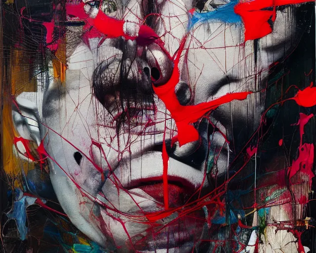 Prompt: lost memories, a brutalist designed, rich deep vivid colours, broad brush strokes!, painted by francis bacon, michal mraz, adrian ghenie, nicola samori, james jean!!! and petra cortright, part by gerhard richter, part by takato yamamoto. 8 k masterpiece.