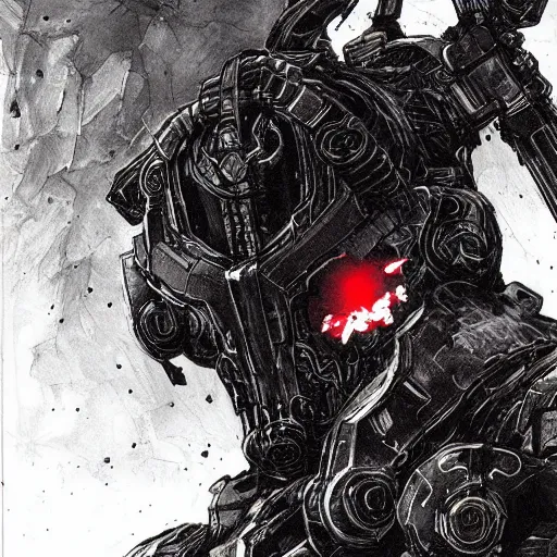 Image similar to doom slayer, tsutomu nihei art