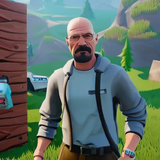 Image similar to walter white in fortnite