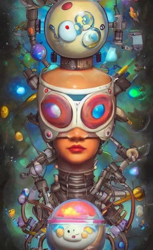 Image similar to lofi BioPunk Pokemon Togepi portrait Pixar style by Tristan Eaton_Stanley Artgerm and Tom Bagshaw,