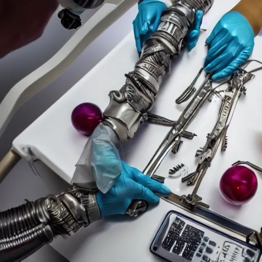Image similar to alien organs on surgery table, 8k, professional photography