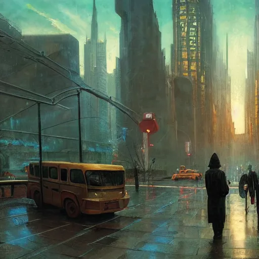 Image similar to underground city at the center of the earth, chillwave, electronic billboards, tech noir, wet reflections, atmospheric, ambient, livia prima, greg rutkowski, edward hopper, pj crook