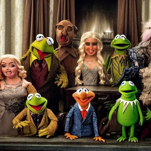 Prompt: the muppets as characters in game of thrones
