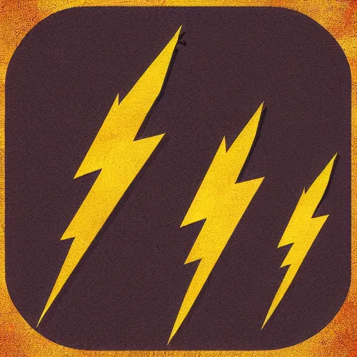 Prompt: lightning storm, icon, digital art