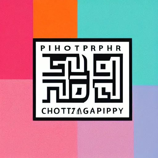 Prompt: a logo from a photographers company. Nice color scheme, soft warm colour.