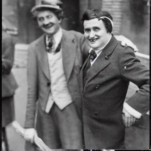 Prompt: friendly british gentleman lord is telling a joke, vintage photo
