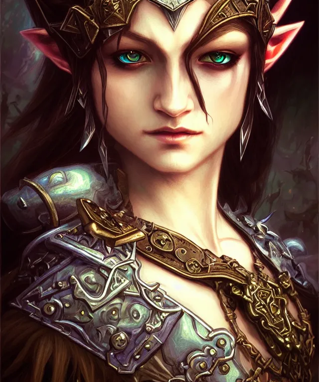 Prompt: dark fantasy, link legend of Zelda twilight Princess portrait, dark surrealist , fantasy, intricate, elegant, highly detailed, digital painting, artstation, concept art, smooth, sharp focus, illustration, art by artgerm and greg rutkowski and alphonse mucha