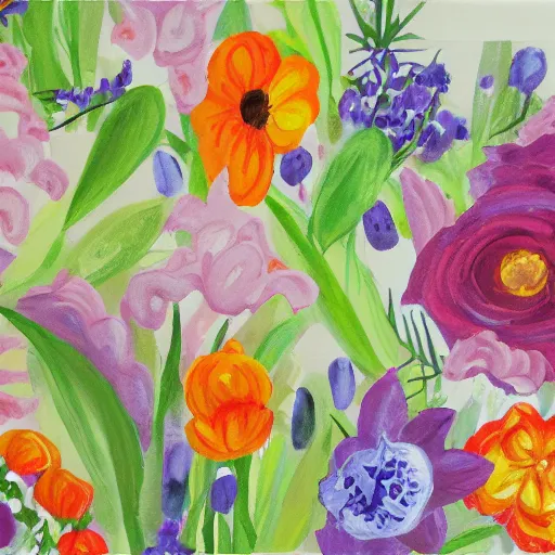 Image similar to synthetic elements of gouache painting of flowers and flower borders