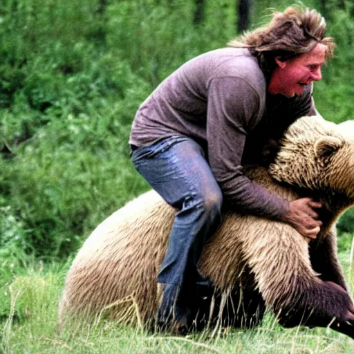 Image similar to timothy treadwell being eaten by a bear