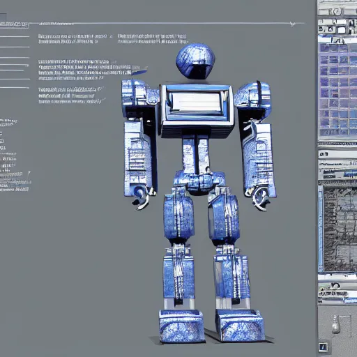 Image similar to ultra realistic and detailed blueprint for a Jesus Christ robot model