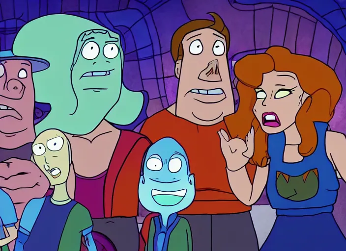 Image similar to still from animated horror movie, animated movie shot, in style of steve universe