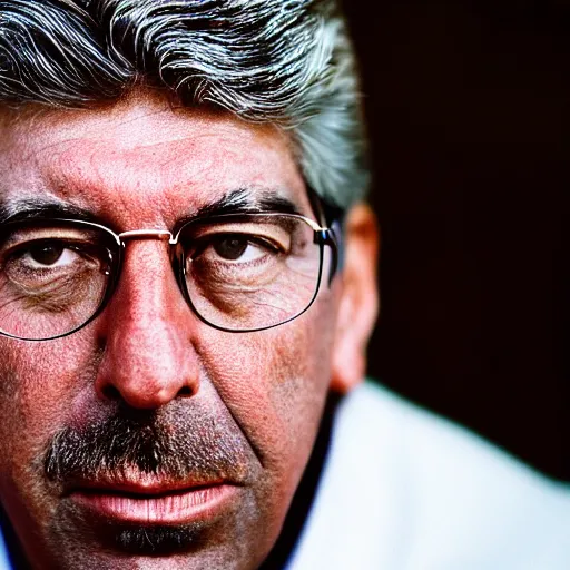 Prompt: very detailed and textured photo portrait of Patrick Balkany, by Steve McCurry, 50mm 4k