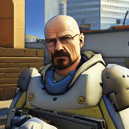 Image similar to walter white in overwatch