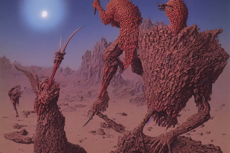 Image similar to the sword stuck in the earth, wayne barlowe.