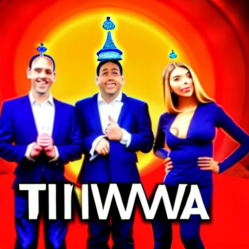 Image similar to Trivia TV show with blue crown logo