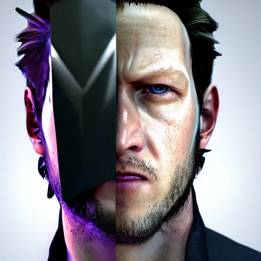 Prompt: Mark Zuckerburg as a Metal Gear Solid Villain 2005 JRPG cinema 4d render, Ray tracing reflection, natural lighting, Unreal Engine award winning photography