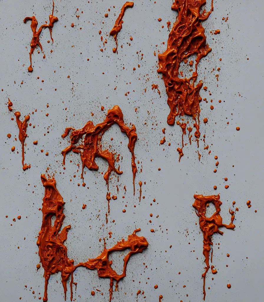 Prompt: driping dry oil paint, molten plastic, realistic, 8 k