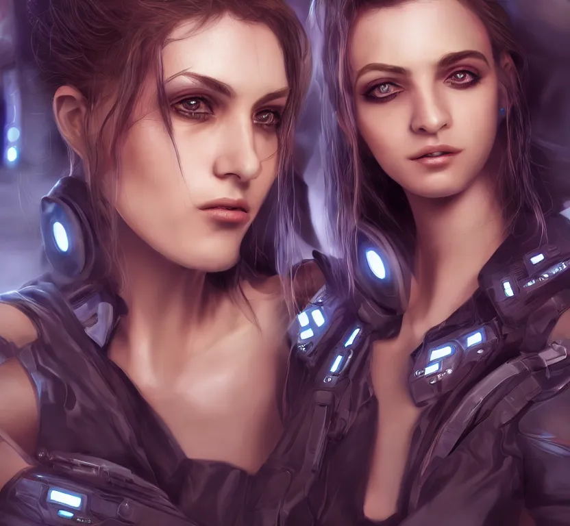 Image similar to heroine, beautiful, cyberpunk futuristic female, ultra detailed, digital art, 8 k, character, realistic, portrait, hyperrealistic