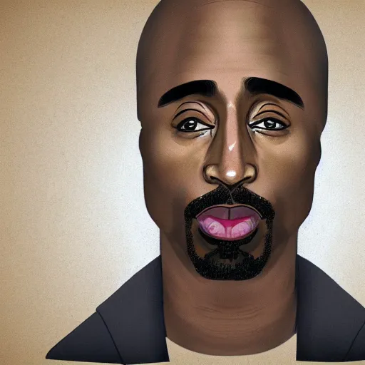 Image similar to tupac caricature