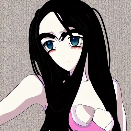 Image similar to anime style goth woman