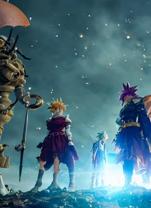 Image similar to epic cinematic still of live action chrono trigger movie, 8 k, 8 5 mm