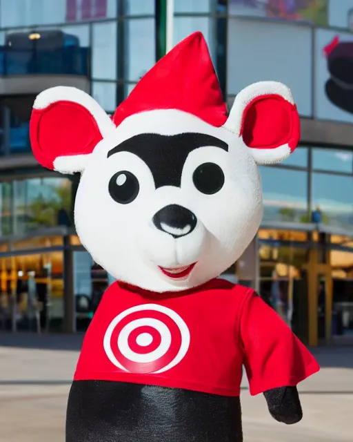 Image similar to target mascot bullseye in front of target logo artistic ad campaign Portrait photo Leica Zeiss