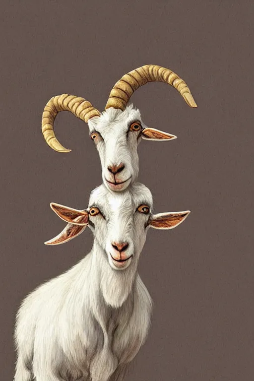 Image similar to illustration of a goat, art by lixin yin