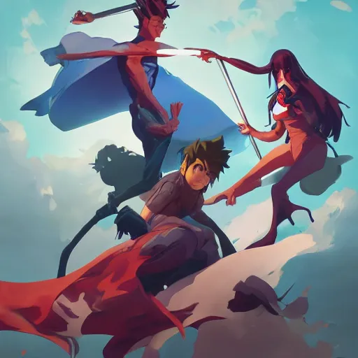 Image similar to hero world bleach, behance hd by jesper ejsing, by rhads, makoto shinkai and lois van baarle, ilya kuvshinov, rossdraws global illumination