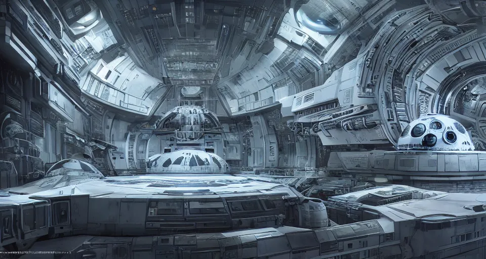 a biomechanical gieger star wars death star interior | Stable Diffusion ...