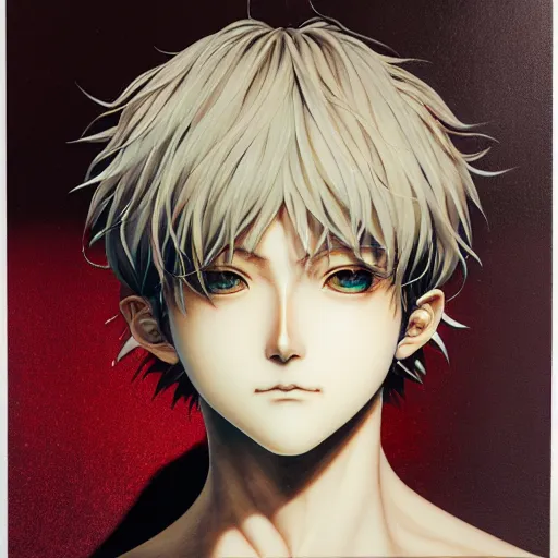 Image similar to prompt : photorealistic 3 d render of persona soft light portrait painted by takato yamamoto, mecha accessories parts and broken, random objects around, otaku gangasta, inspired by fables, realistic face, smooth face feature, intricate oil painting, high detail, sharp high detail, manga and anime 2 0 0 0