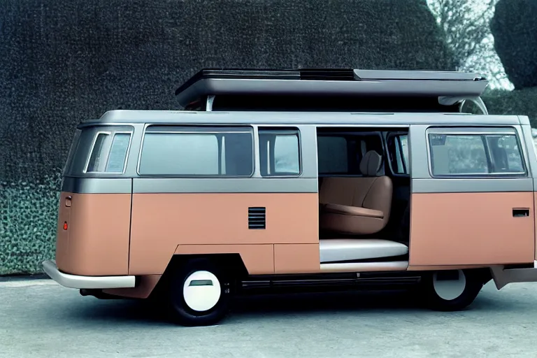 Prompt: designed by giorgetto giugiaro futuristic concept citroen van vw safari, ektachrome photograph, volumetric lighting, f 8 aperture, cinematic eastman 5 3 8 4 film