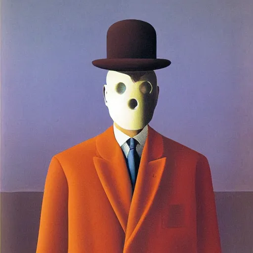 Prompt: a memory machine. rene magritte.