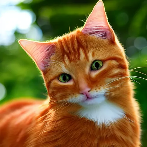 Image similar to ginger cat, unreal engine