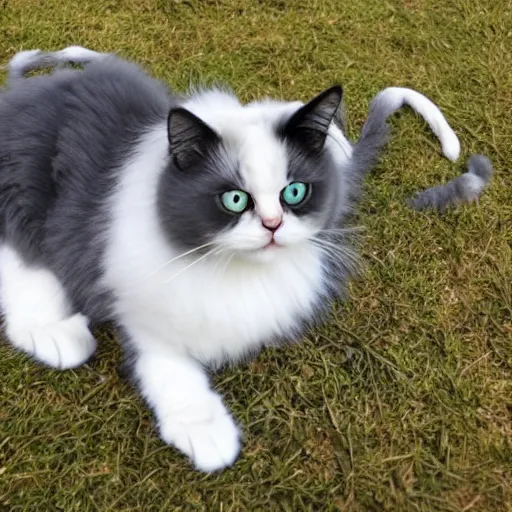 Prompt: ragdoll cat dragon hybrid