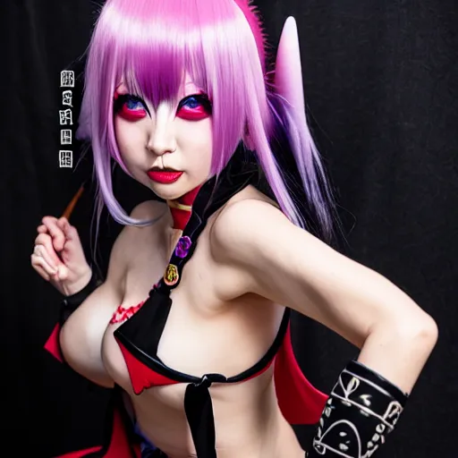 Image similar to shuten douji from fate, oni horns