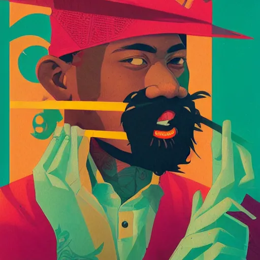 Image similar to Hightimes magzine Rasta cover by Sachin Teng, asymmetrical, Matte Painting , smoke, geometric shapes, marijuana, hard edges, energetic, graffiti, street art:2 Masterpiece, high detail, by Sachin Teng:4