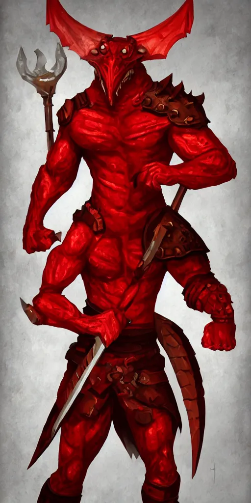 Image similar to red scaled male dragonborn wearing rogue outfit, muscular, wielding two daggers, fantasy, digital painting, cell shading, sharp, smooth focus