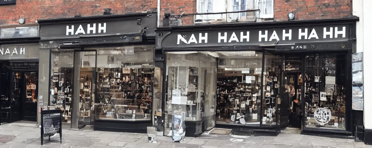 Image similar to “a shop called NAHH on Marylebone High St”