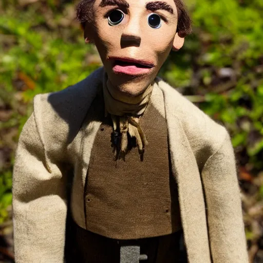 Image similar to GFrank Dillane as a wooden puppet