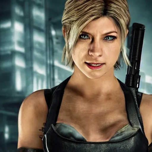 Prompt: alexa bliss as jill valentine in resident evil, 4k, high detail, high-resolution photograph, professional photography