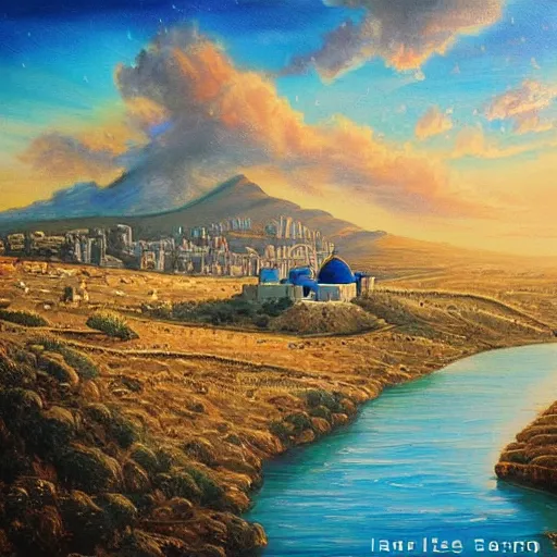 Prompt: a painting of israel, trending on art station, beautiful, grand, epic,