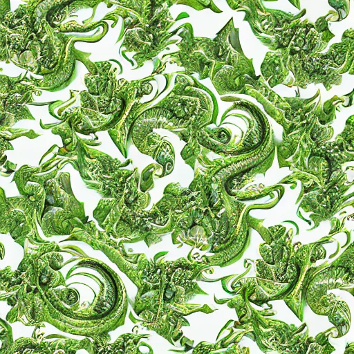 Image similar to fractal green dragon, fractal rosebuds