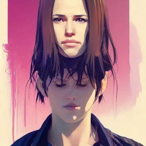 Prompt: jennifer garner portrait as manga girl, realistic shaded perfect face, fine details. anime. realistic shaded lighting poster by ilya kuvshinov katsuhiro otomo ghost - in - the - shell, magali villeneuve, artgerm, jeremy lipkin and michael garmash and rob rey