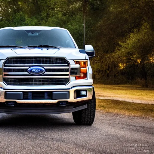 Prompt: an armored ford f-150, 4k, high detail, high-resolution photograph, professional photography, ultra-detail