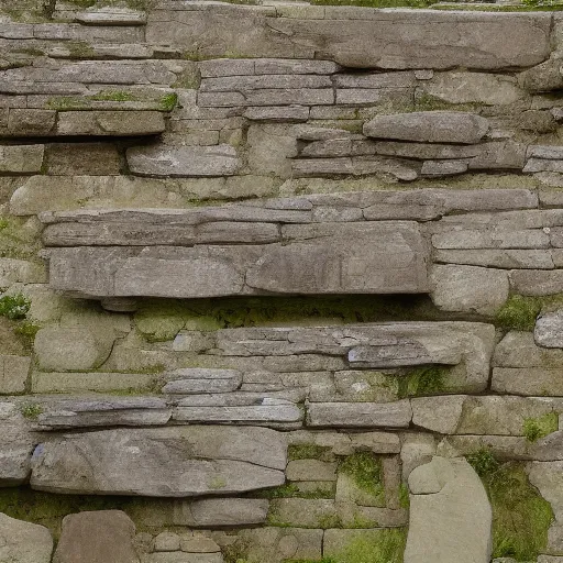 photo of an irregular facade stone wall texture