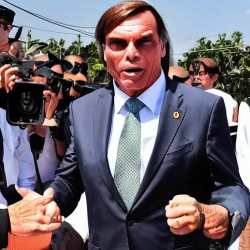 Image similar to Bolsonaro with Darth Vader Clothes