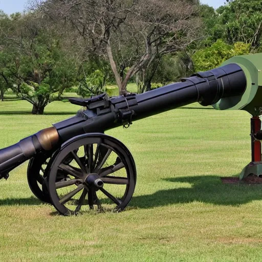 Image similar to An artillery gun shaped like an ant eater, high resolution photograph